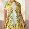 Love Hotel S01 Shannon Beador Lemon Print Dress-Front