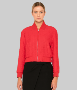 Olivia Women's Red Wool Cropped Jacket - Clearance Item-FrontView