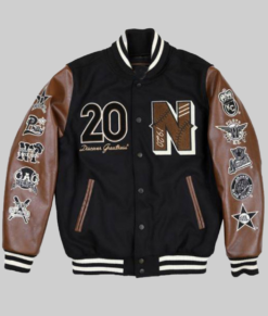 Peter Men's Brown Varsity Jacket - Clearance Item-FrontView