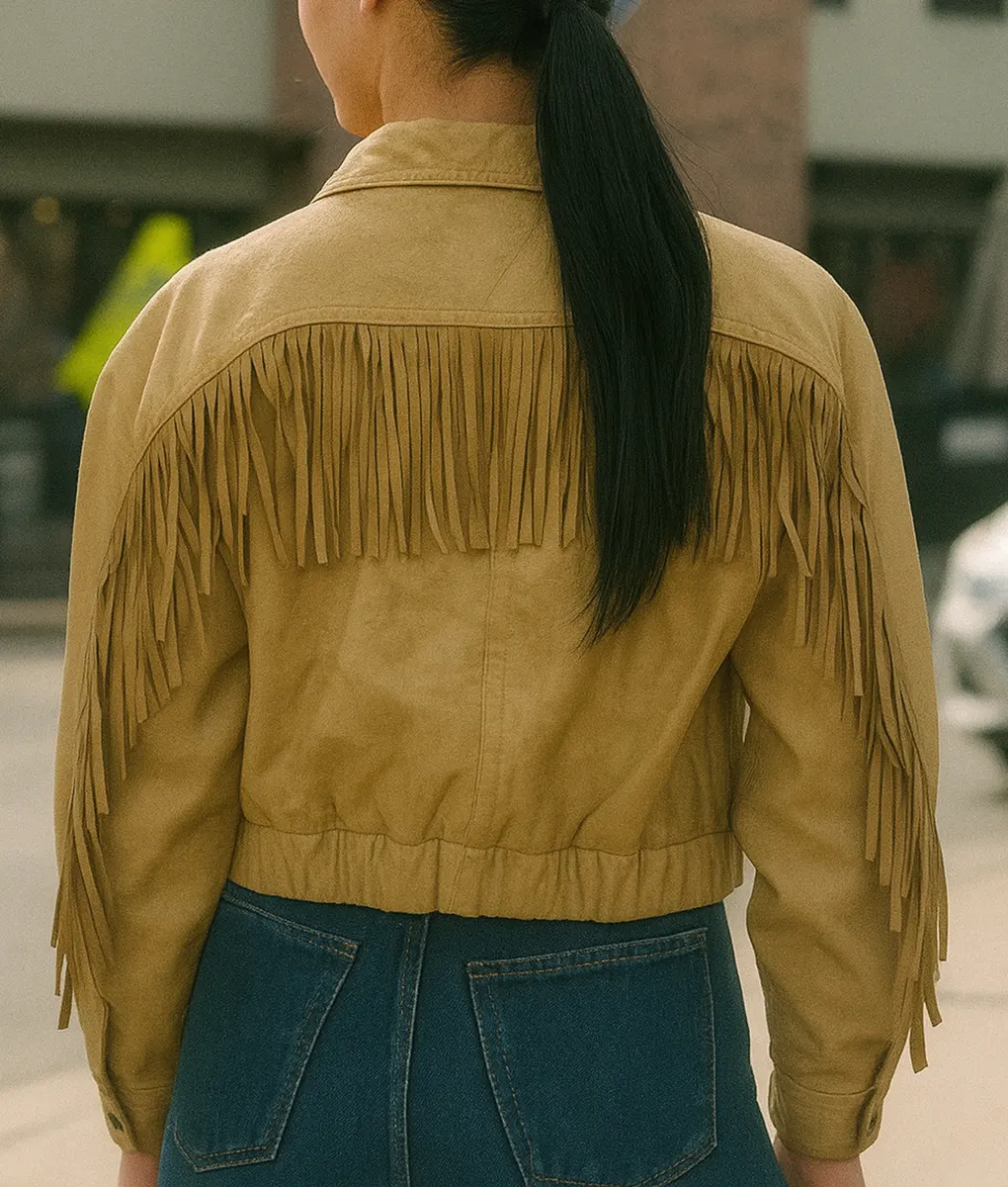 Ransom Canyon Marianly Tejada Cotton Fringe Jacket-Back