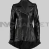 Sarah Women's Black Leather Jacket - Clearance Item-FrontView