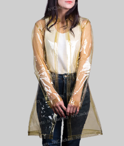 Sophia Women's Yellow RainCoat - Clearance Item-Front View