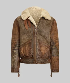 Stanley Men's Brown Distressed Leather Jacket - Clearance Item-FrontView