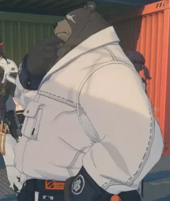 Zenless Zone Zero Ben Bigger White Cotton Jacket-Side