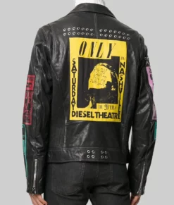 Bloody Valentine Megan Fox Black Leather Double Rider Jacket-Back