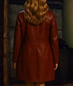 Buffy the Vampire Slayer Sarah Michelle Leather Coat-Back