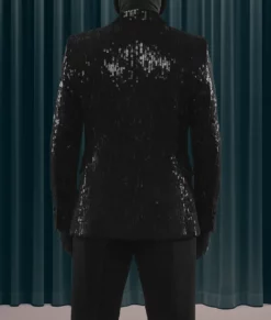 Daft Punk Sequin Blazer-Black Back