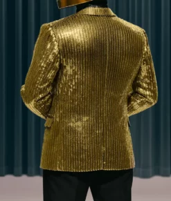 Daft Punk Sequin Blazer-Gold Back