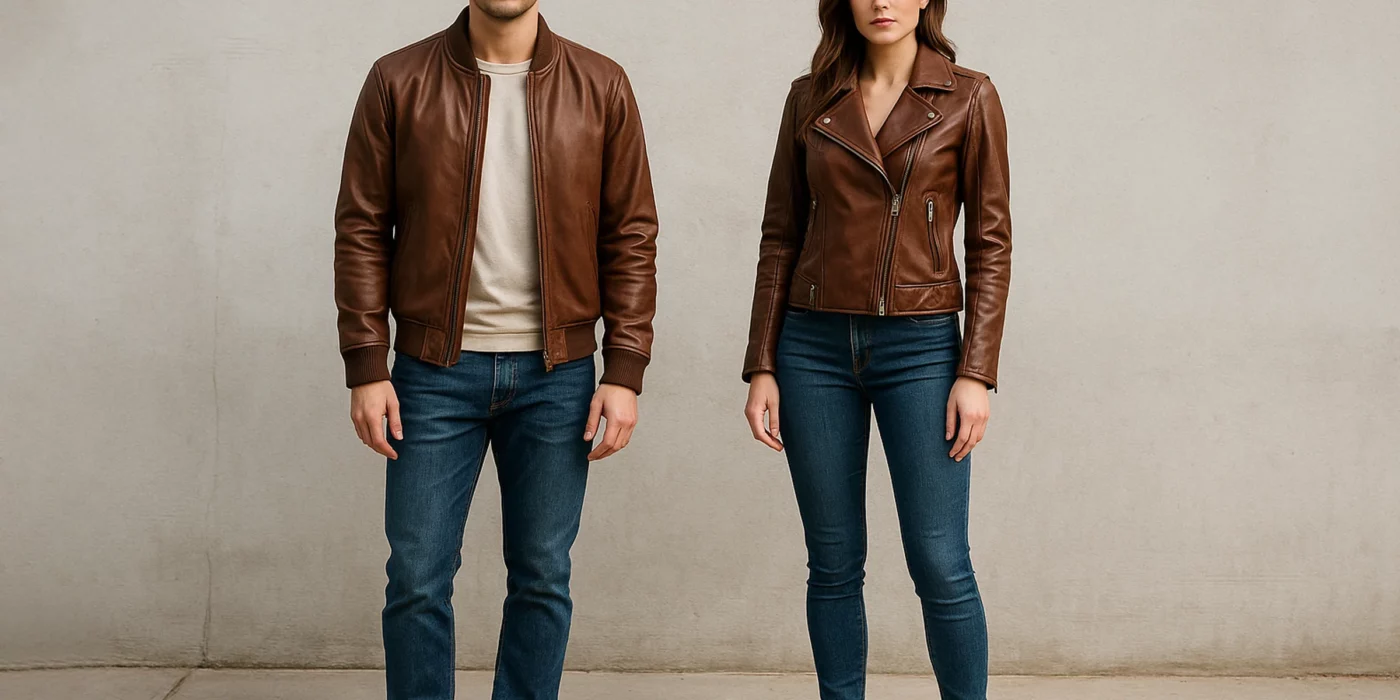how to style a brown leather jacket