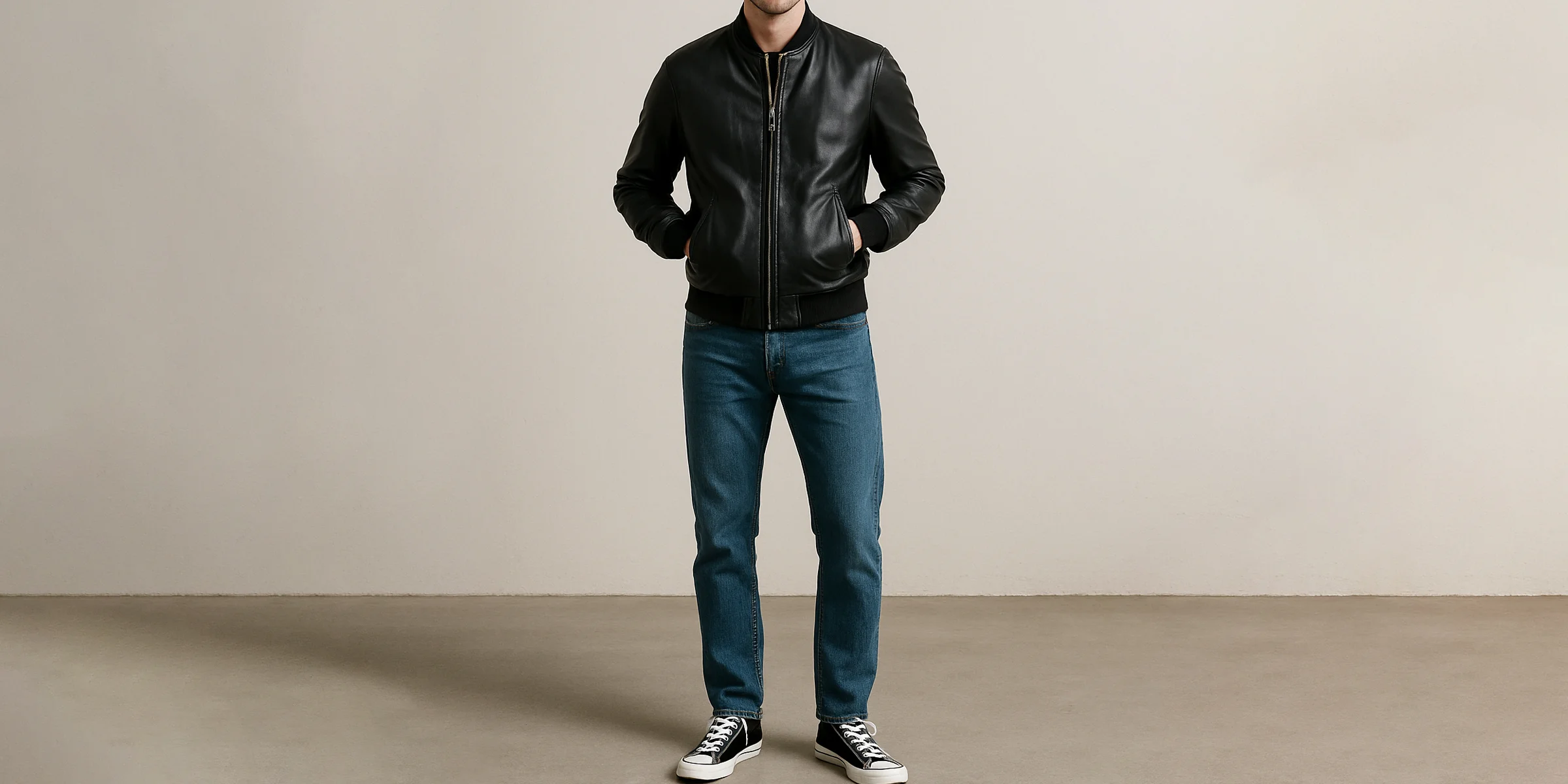 Easy Ways to Look Stylish in a Men's Black Leather Jacket Outfit