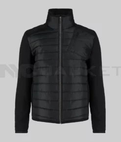 Justin Hartley Tracker Black Puffer Jacket-Front