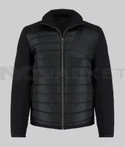 Justin Hartley Tracker Black Puffer Jacket-Front