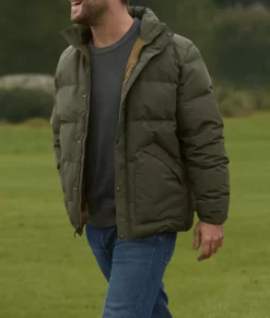 Limitless Chris Hemsworth Green Puffer Jacket-Side