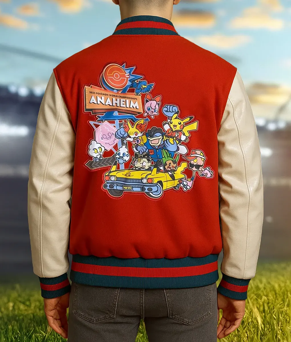 Pokemon World Championships 2025 Pikachu Varsity Jacket
