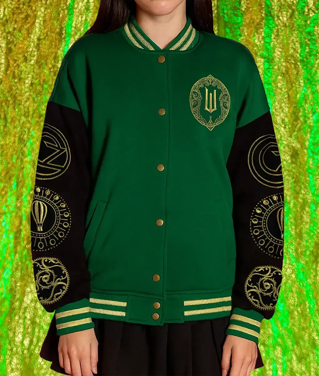 Wicked Emerald City Green & Black Varsity Jacket | NYC Jackets