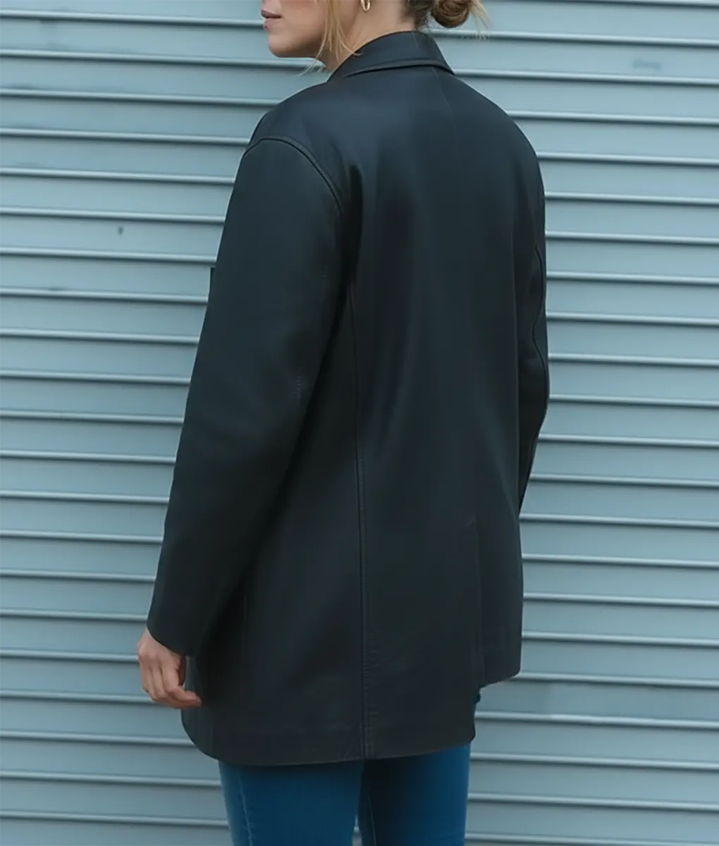All of You Imogen Poots Black Short Coat-Side