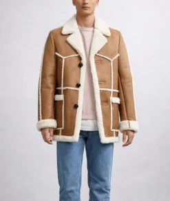 Cassian Men&rsquo;s Vintage Style Shearling Leather Jacket | Men&rsquo;s Vintage Style Shearling Leather Jacket