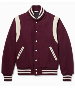 Men's Alan Wool Varsity Jacket- Clearance Item-Front View