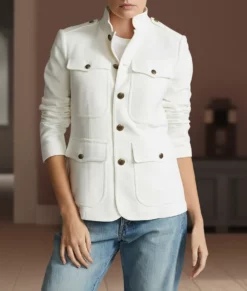 The Girlfriend 2025 Robin Wright White Jacket-Front