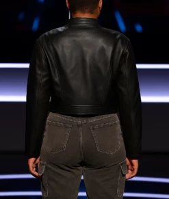 The Voice S27 Alanna Lynise Leather Jacket-Back