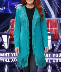 The Voice S28 Reba McEntire Fringe Coat-Front
