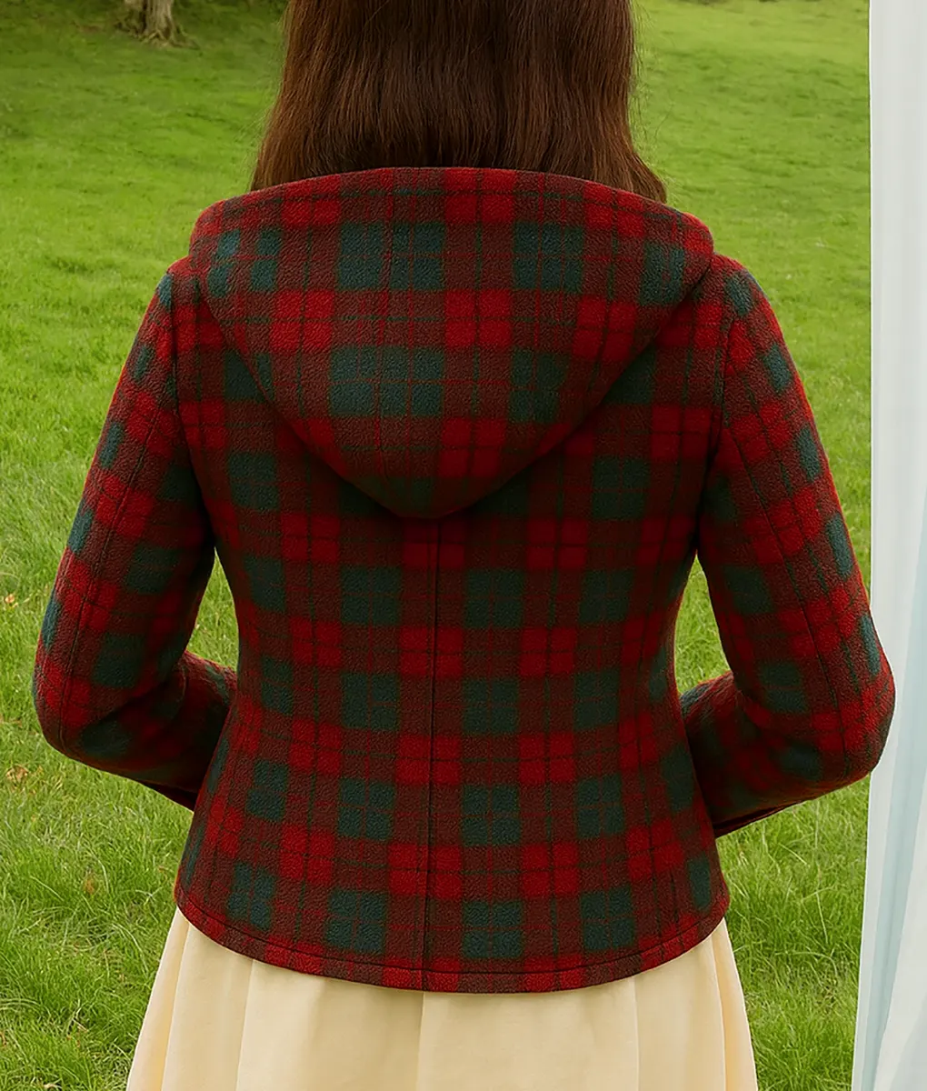 Wild Mountain Thyme Emily Blunt Plaid Jacket-Back