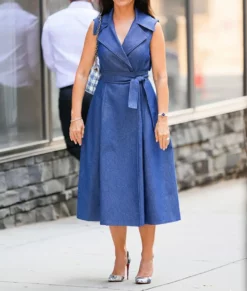 And Just Like That S03 Kristin Davis Denim Dress-Front