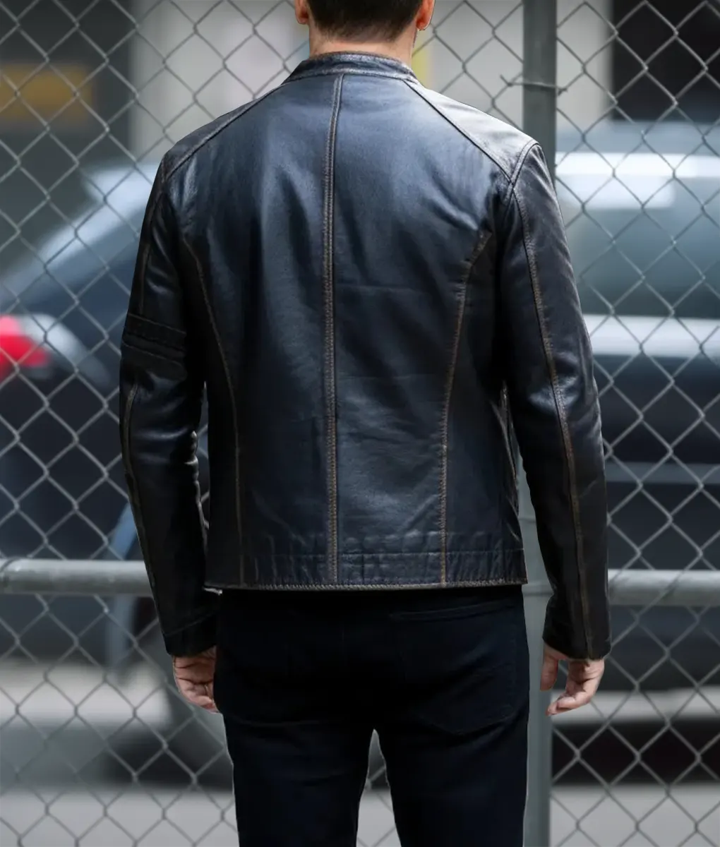 Boston Blue Donnie Wahlberg Leather Jacket-Back