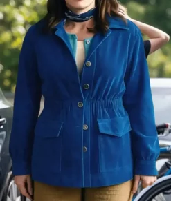 Down Cemetery Road Ruth Wilson Blue Jacket-Front