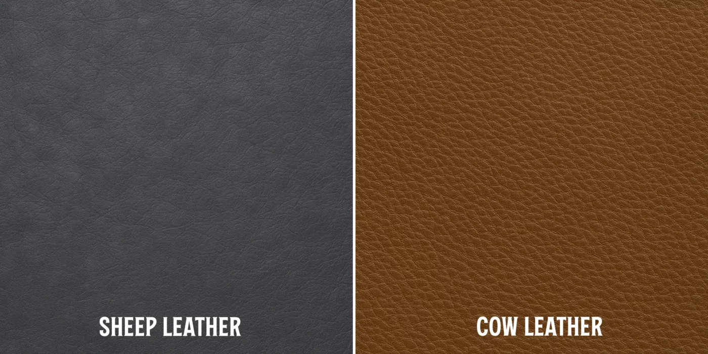 sheep leather vs cow leather