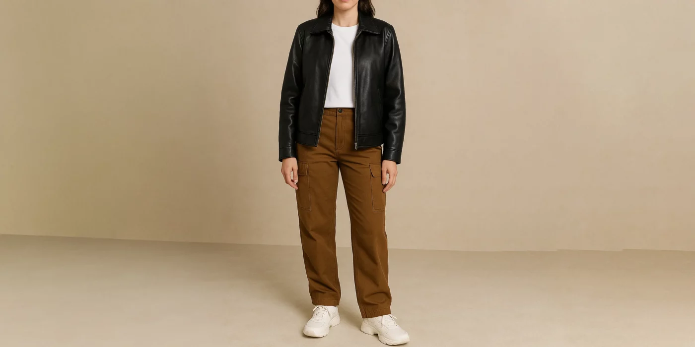 female leather jacket outfit ideas