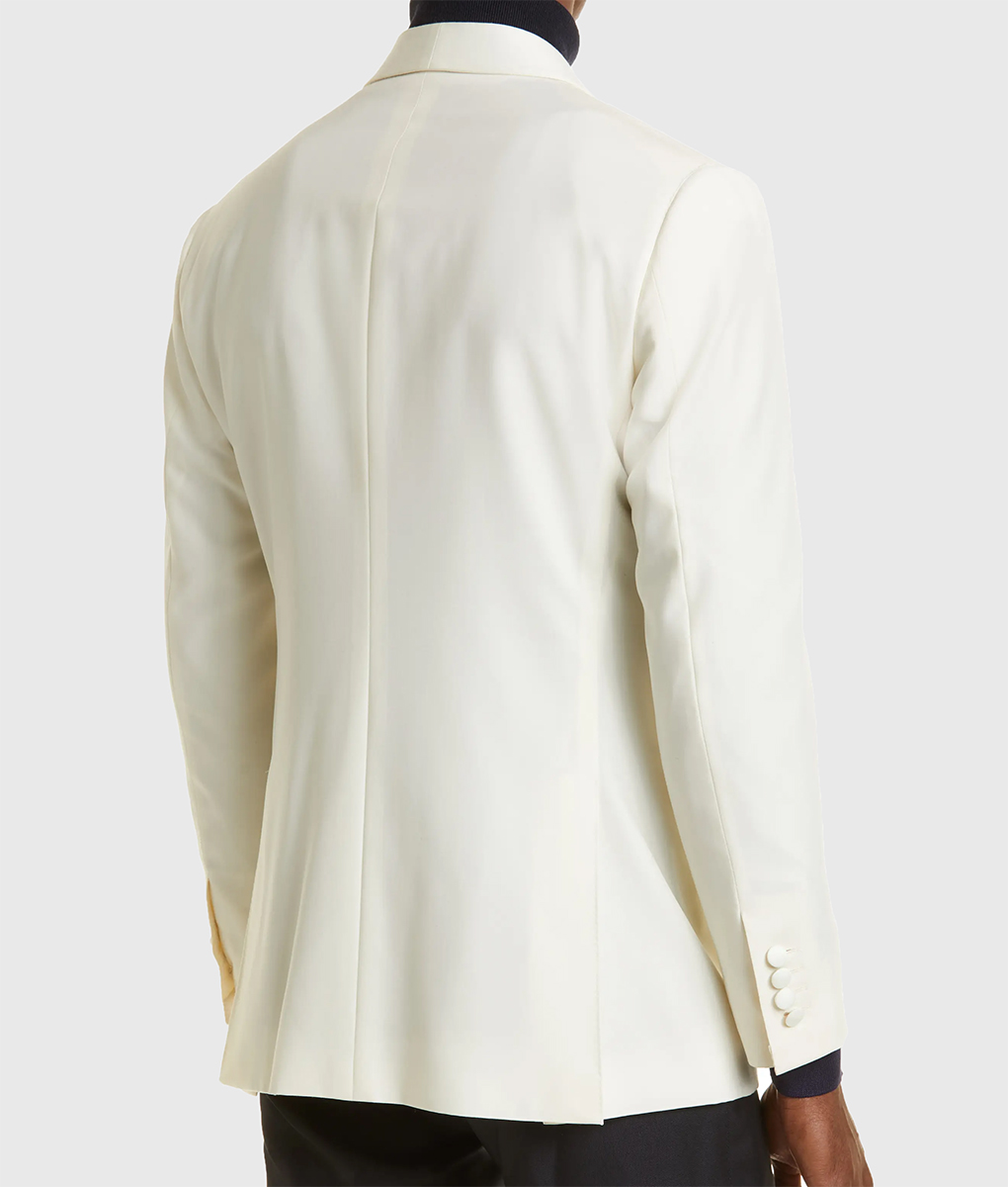 Justin Men's White Blazer - Clearance Item-Back View