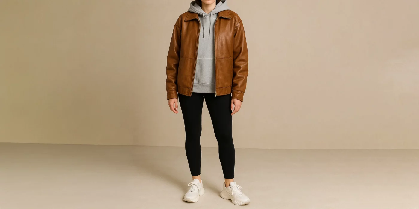 female leather jacket outfit ideas