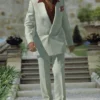 Scarface Al Pacino White Striped Suit-Front