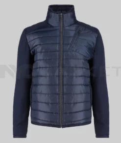 Steven Men's Blue Quilted Jacket- Clearance Item-Front View