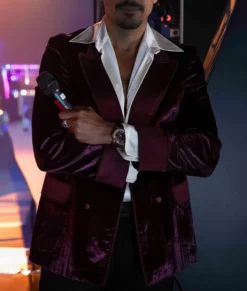 The Running Man Colman Domingo Velvet Blazer-Front