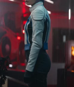 Tron Ares Greta Lee Cafe Racer Jacket-Side
