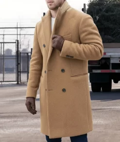 A Very Jonas Christmas Movie Nick Jonas Wool Coat-Side