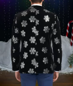 Finding Mr. Christmas S02 Jonathan Bennett Velvet Blazer-Back