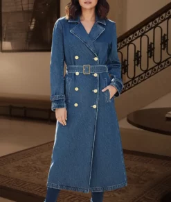 Only Murders In The Building S05 Selena Gomez Denim Coat-Front