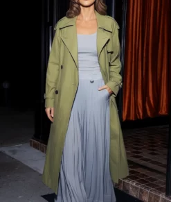 Paige Lorenze Green Trench Coat-Front
