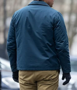 The Family Plan 2 Mark Wahlberg Blue Cotton Jacket-Back