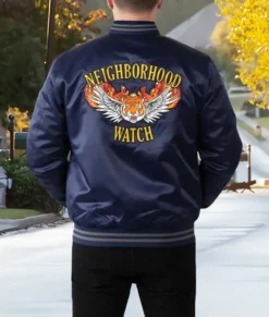 The Watch Ben Stiller Neighborhood Blue Jacket-Back