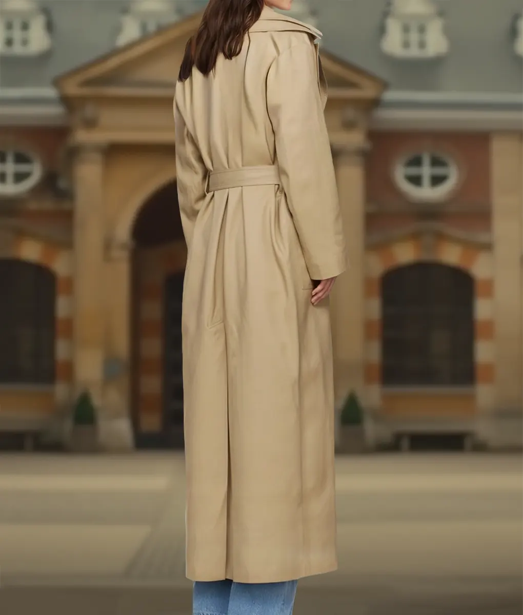 Wild Cherry Carmen Ejogo Double Collar Coat-Back