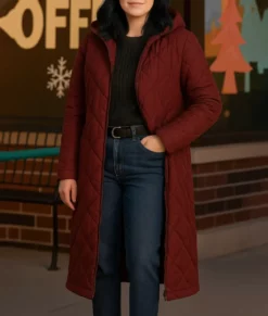 All Is Merry & Bright Emily Rose Quilted Coat-Front