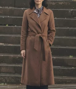 Clayface Jessica Grundle Brown Trench Coat-Front
