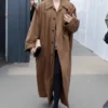 Emily In Paris S05 Lily Collins Brown Coat-Front