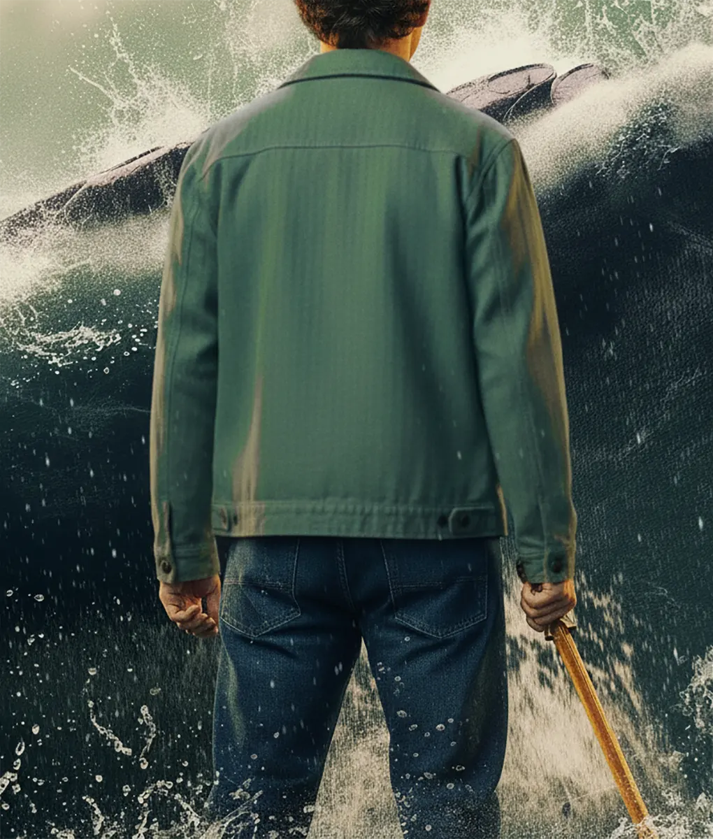 Percy Jackson And The Olympians Walker Scobell Cotton Jacket-Back