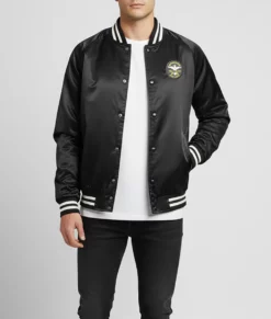 The Fall Guy Black Varsity Jacket-Front