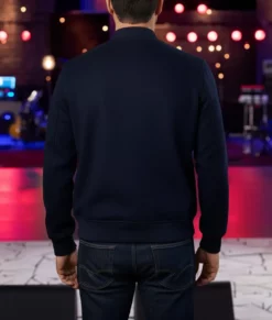 The Voice Michael Bublé Navy Blue Bomber Jacket-Back